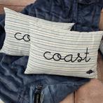 Rivièra Maison Kussensloop 'Coast' - Blauw/Wit gestreept, Ophalen of Verzenden, Nieuw, Blauw, Vierkant