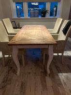 Landelijke Eettafel 180x80 cm, Gebruikt, Eikenhout, 150 tot 200 cm, Vier personen