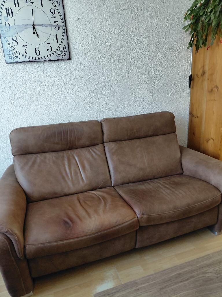 Bank, Huis en Inrichting, Banken | Bankstellen, Ophalen, Gebruikt, Driepersoons, Rechte bank