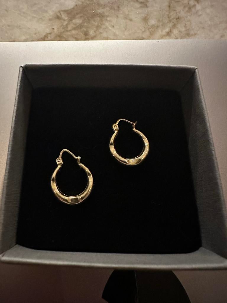 Gouden Oorbellen 14 karaat - Klassieke Hoops, Ophalen of Verzenden, Zo goed als nieuw, Goud, Hangers