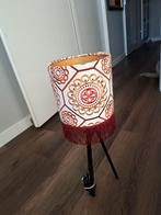 Handgemaakte lampenkap met franjes en patroon, 25 tot 50 cm, Rond, Bohemian, Klassiek, Sfeervol, Ophalen of Verzenden