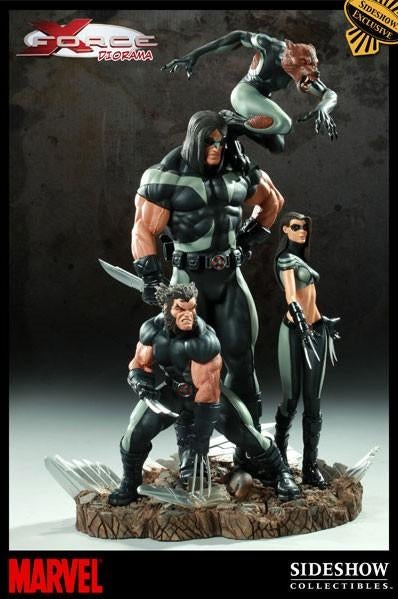 Sideshow X-Force Diorama Statue Exclusive Figures, Ophalen of Verzenden, Zo goed als nieuw, Beeldje, Replica of Model