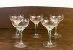 5 vintage kristallen slingerglazen, Antiek en Kunst, Ophalen