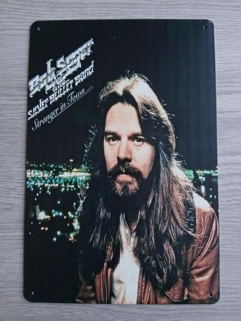 Bob Seger Stranger In Town 20x30 cm Metalen Reclamebord, Ophalen of Verzenden, Nieuw, Poster, Artwork of Schilderij