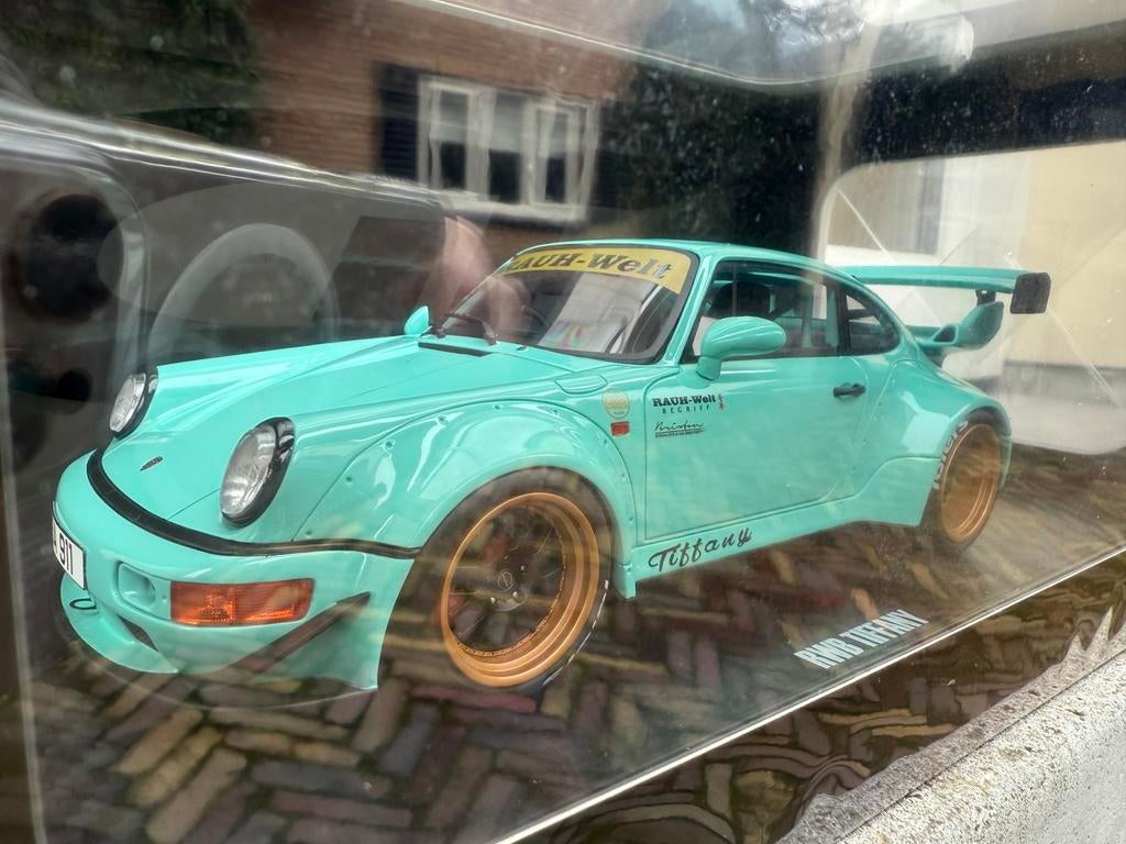 1:18 Porsche 911 964 RWB Tiffany blauw GT Spirit GT875, Overige merken, Info@gts-models.com, 2, rue de l'écusson, Zone commerciale Oxygène Sud, Josselin, 56120, FR