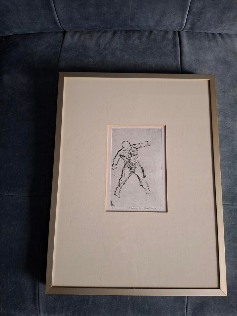 Jan Bezemer - Litho      Ruiter en Atleet, Antiek en Kunst, Ophalen of Verzenden