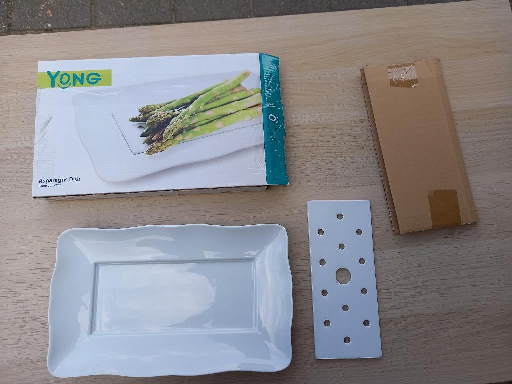 Nieuwe Porceleinen Aspergeschaal & Treef Yong, Overige typen, Nieuw, Ophalen of Verzenden, Overige stijlen