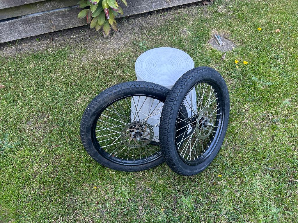 2 voorwielen voor industriële bakfiets (Fietsfabriek)16 inch, Wiel, Gebruikt, Bakfiets, Ophalen of Verzenden