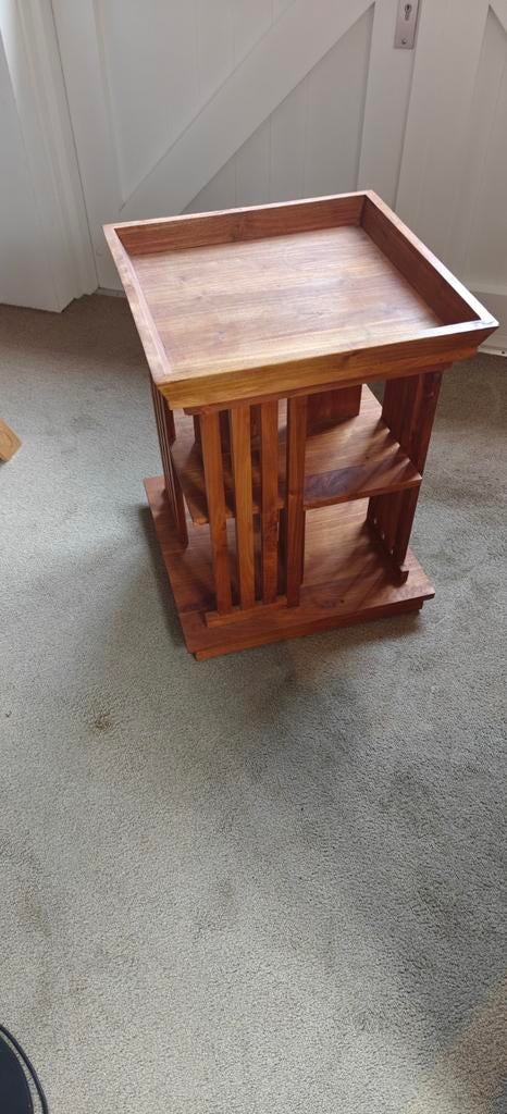 Teakhouten Carousel kast, Ophalen, Vierkant, Minder dan 55 cm, 45 tot 60 cm