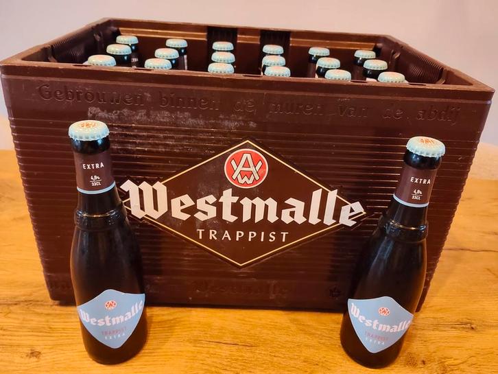 Krat Westmalle Extra trappist speciaalbier, Verzamelen, Biermerken, Nieuw, Flesje(s), Overige merken, Ophalen