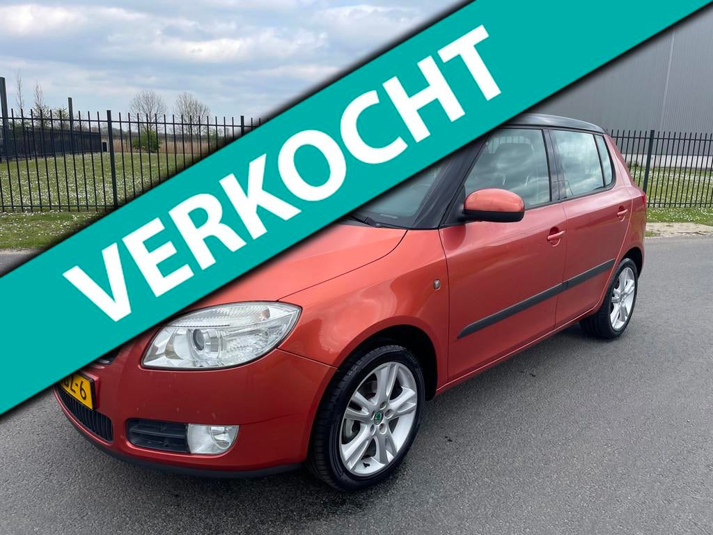 Skoda Fabia 1.4-16V Sport|Clima|Cruise|5 drs|Apk 5-2027!, Voorwielaandrijving, Origineel Nederlands, Bedrijf, 1000 kg