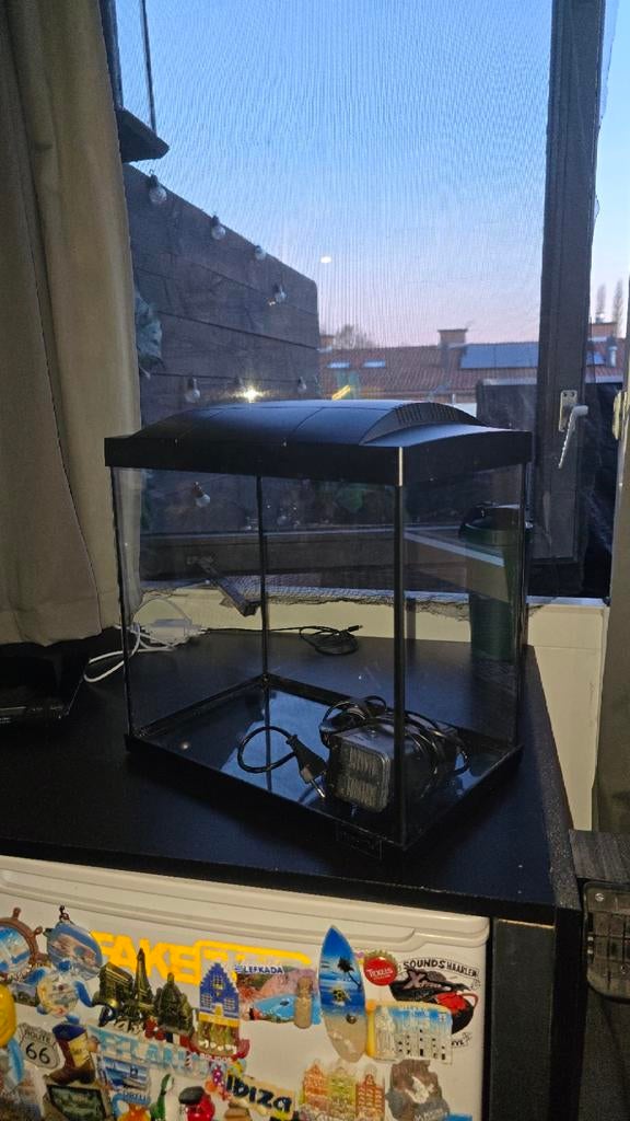 Aquarium 25L met led licht,pomp en verwarming, Ophalen, Leeg aquarium
