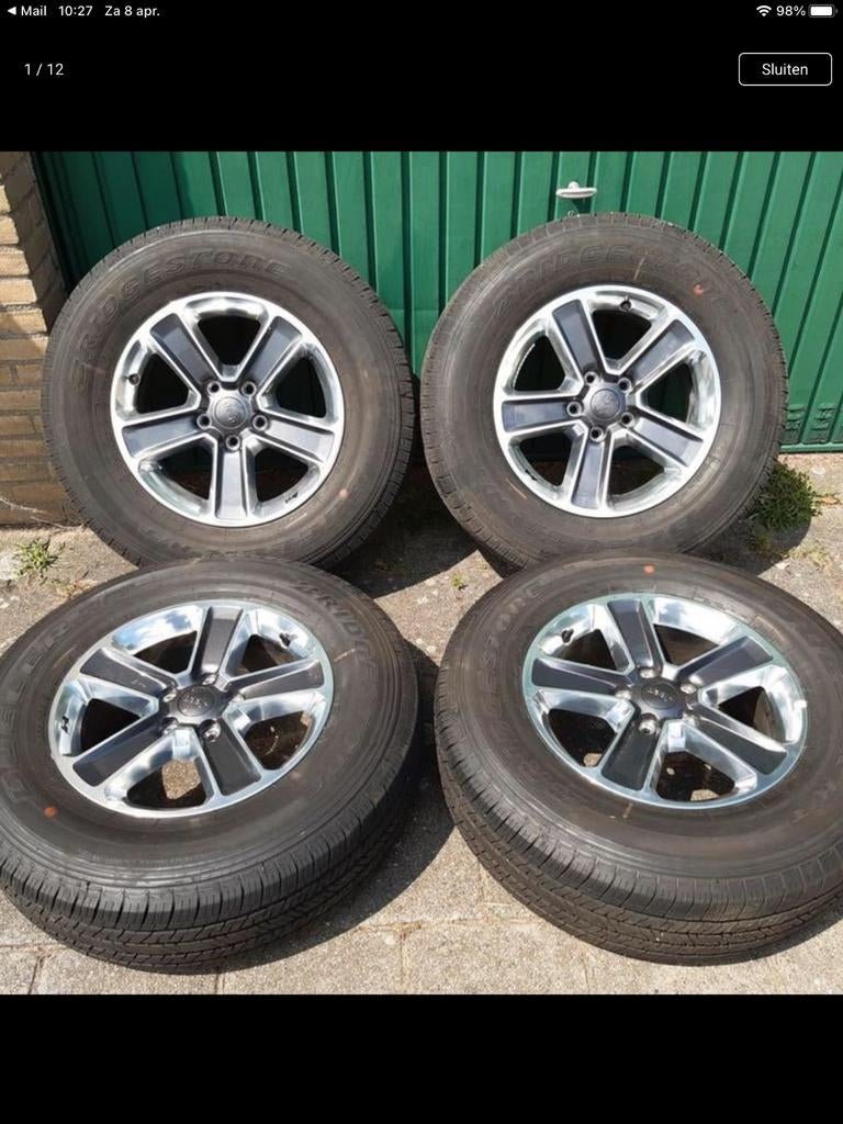 Jeep Wrangler 18 inch wielen zo goed als nieuw, Auto-onderdelen, Banden en Velgen, Ophalen, 18 inch, Gebruikt, Banden en Velgen