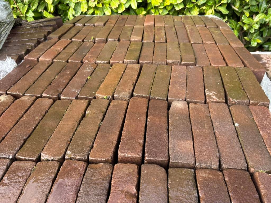 Ca 28m2 gebakken waaltjes, 5 duimers, op pallets, Verzenden, Zo goed als nieuw, Keramiek, Klinkers