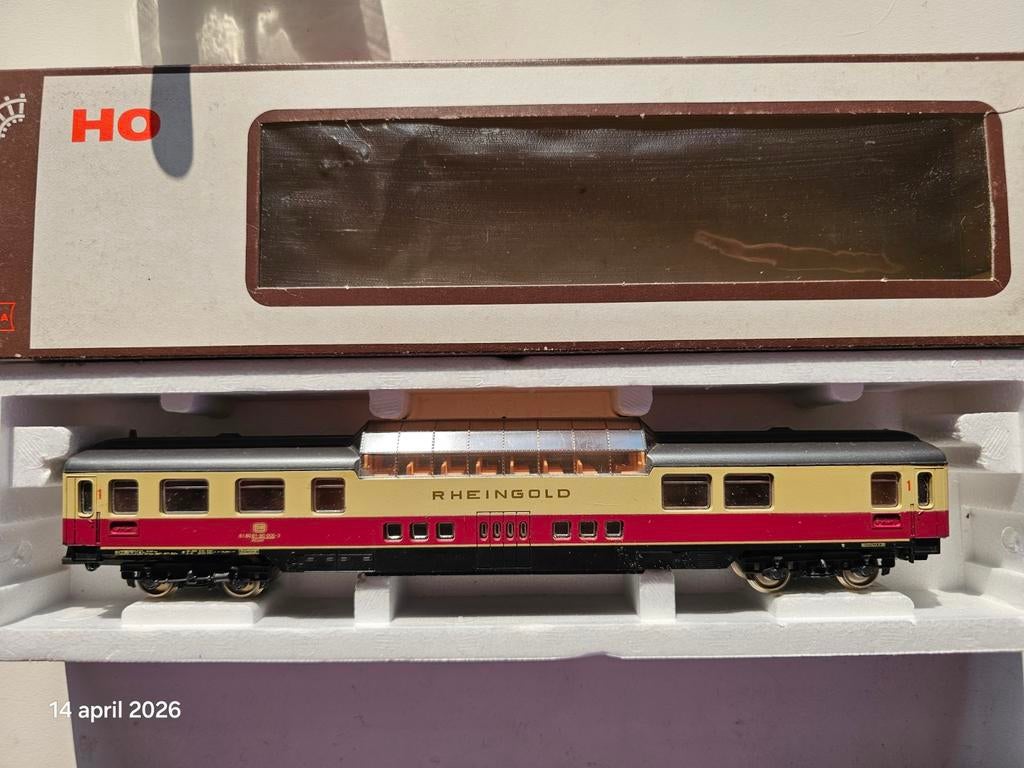 Modeltrein Ho lima hema RHEINGOLD wagon TEE panorama rijtuig, Ophalen of Verzenden, Gelijkstroom, Wagon, Lima