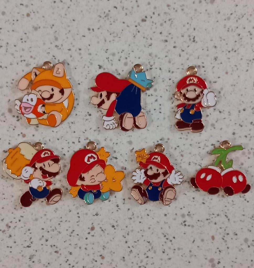 Mario bros (2) metalen bedels, Ophalen of Verzenden, Nieuw, Bedel