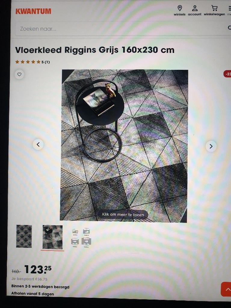 Vloerkleed Riggins, 160c230cm, Ophalen, 150 tot 200 cm, 200 cm of meer, Grijs