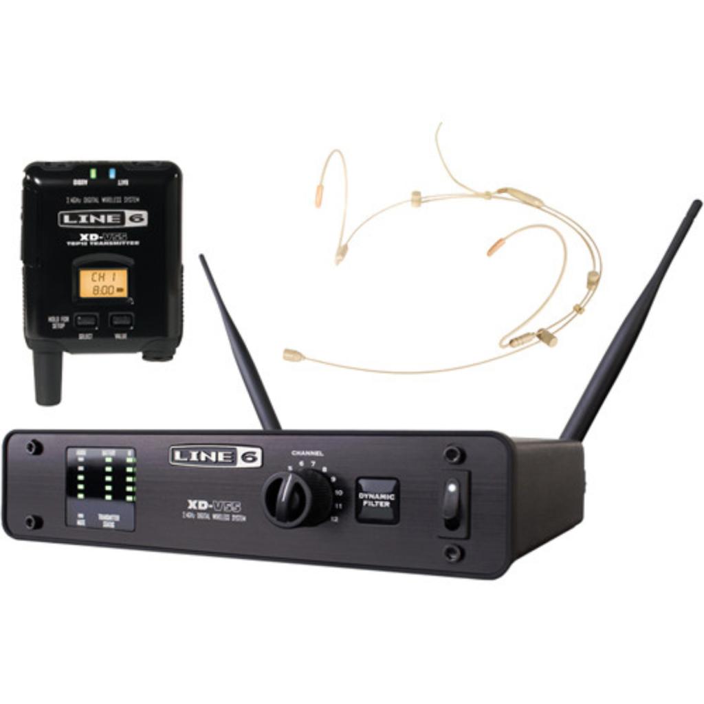 Line 6 XD-V55HS TAN Headset System 2,4 GHz | Headsetkleur: t, Muziek en Instrumenten, Microfoons, Line 6, Zo goed als nieuw, Support@line6.com