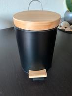 Bamboe pedaalemmer zwart 3 liter met soft close, Ophalen, Minder dan 50 cm, Overige typen, Zo goed als nieuw