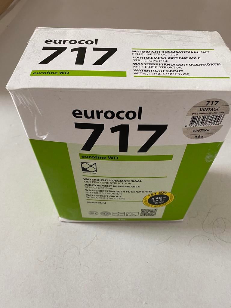 Eurocol 717 voegmiddel kleur ‘vintage’, Doe-het-zelf en Verbouw, Tegels, Keramiek, Overige typen, Zo goed als nieuw, 10 m² of meer