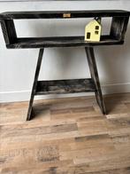 Sidetable van steigerhout, Ophalen, Zo goed als nieuw, 25 tot 50 cm, Rechthoekig