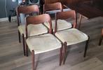 Niels Otto Møller Stoelen - Model 71 - Mid Century Design, Ophalen, Gebruikt, Bruin, Vier