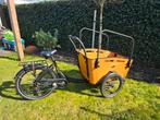Vogue Superior 3 Elektrische Bakfiets 7speed Mat Zwart Bruin, Fietsen en Brommers, Fietsen | Bakfietsen, 3 kinderen, Huif, Zo goed als nieuw