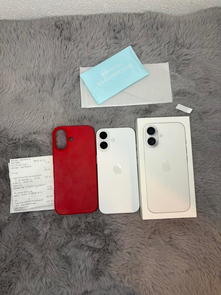 Iphone 17, 256GB, bat100%, Garantie, Aankoopbewijs, krasloos, 256 GB, Wit, Ophalen of Verzenden, Zo goed als nieuw
