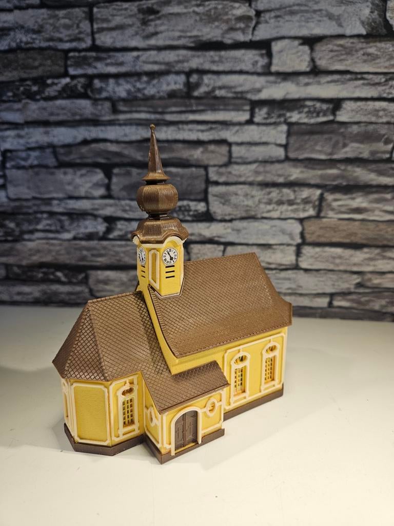 Alpenkerk kerkgebouw N spoor modeltrein 1:160, Overige merken, Gebruikt, Gelijkstroom of Wisselstroom, Brug, Tunnel of Gebouw