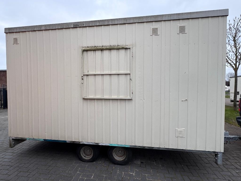 Te koop snelverkeer schaftwagen bouwkeet tandemasser, Doe-het-zelf en Verbouw, Ophalen, Gebruikt