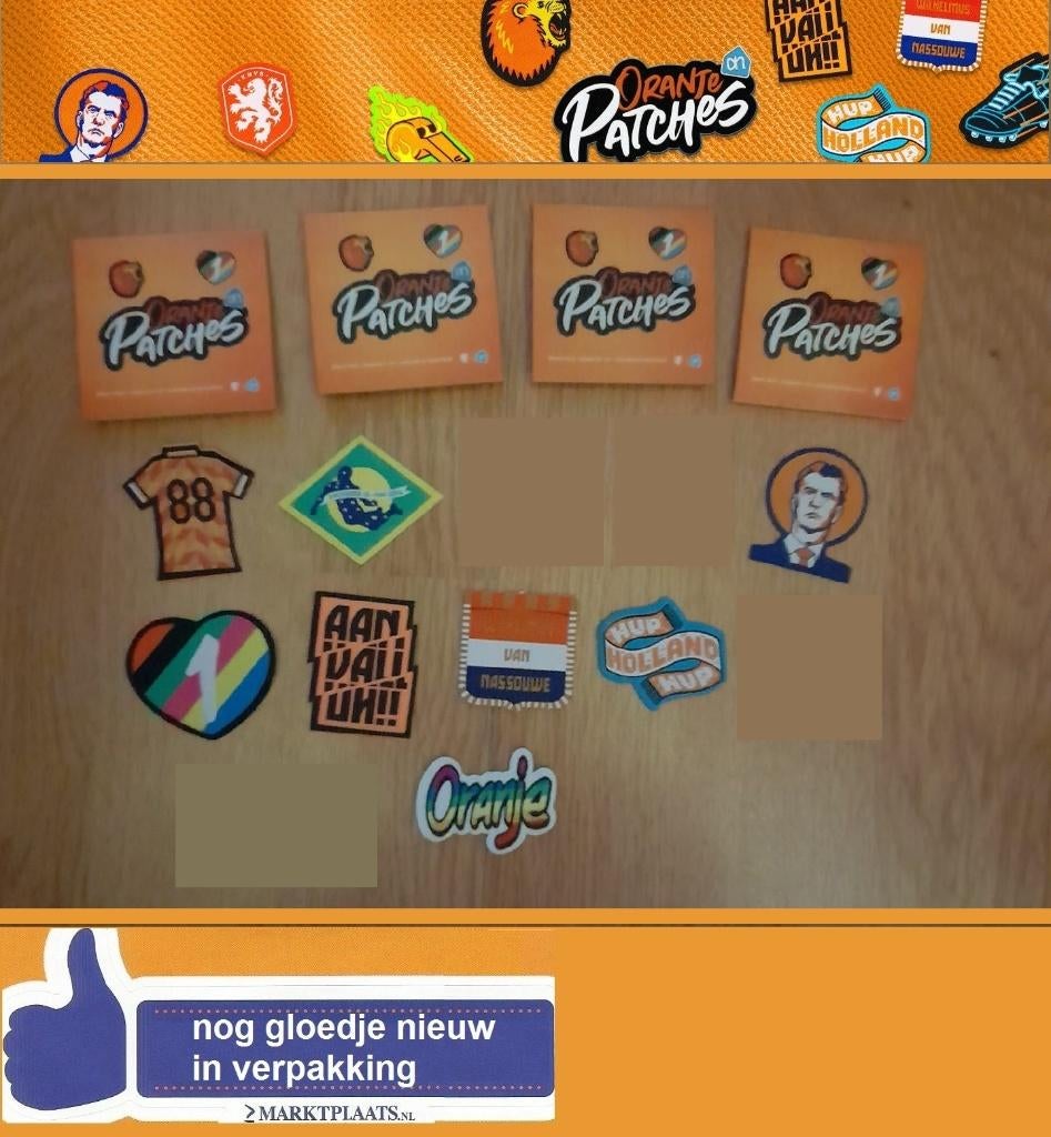 Oranje patches AH, Verzamelen, Supermarktacties, Albert Heijn, Ophalen of Verzenden