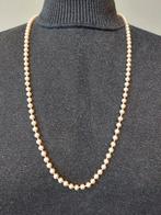 Parelcollier met armbandje geknoopt., Ophalen of Verzenden, Gebruikt, Wit, Overige materialen