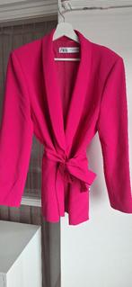 Zara blazer met ceintuur roze, Verzenden, Zara, Maat 46/48 (XL) of groter, Zo goed als nieuw