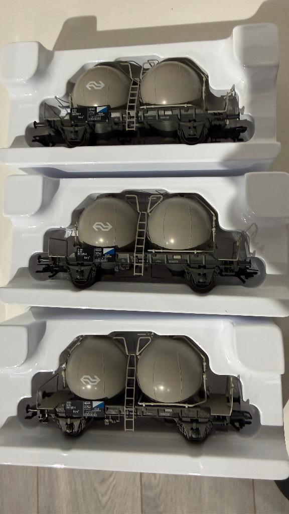 Marklin 46625 - 3 X bollenwagen NS, Hobby en Vrije tijd, Modeltreinen | H0, Wisselstroom, Wagon, Ophalen of Verzenden, Märklin