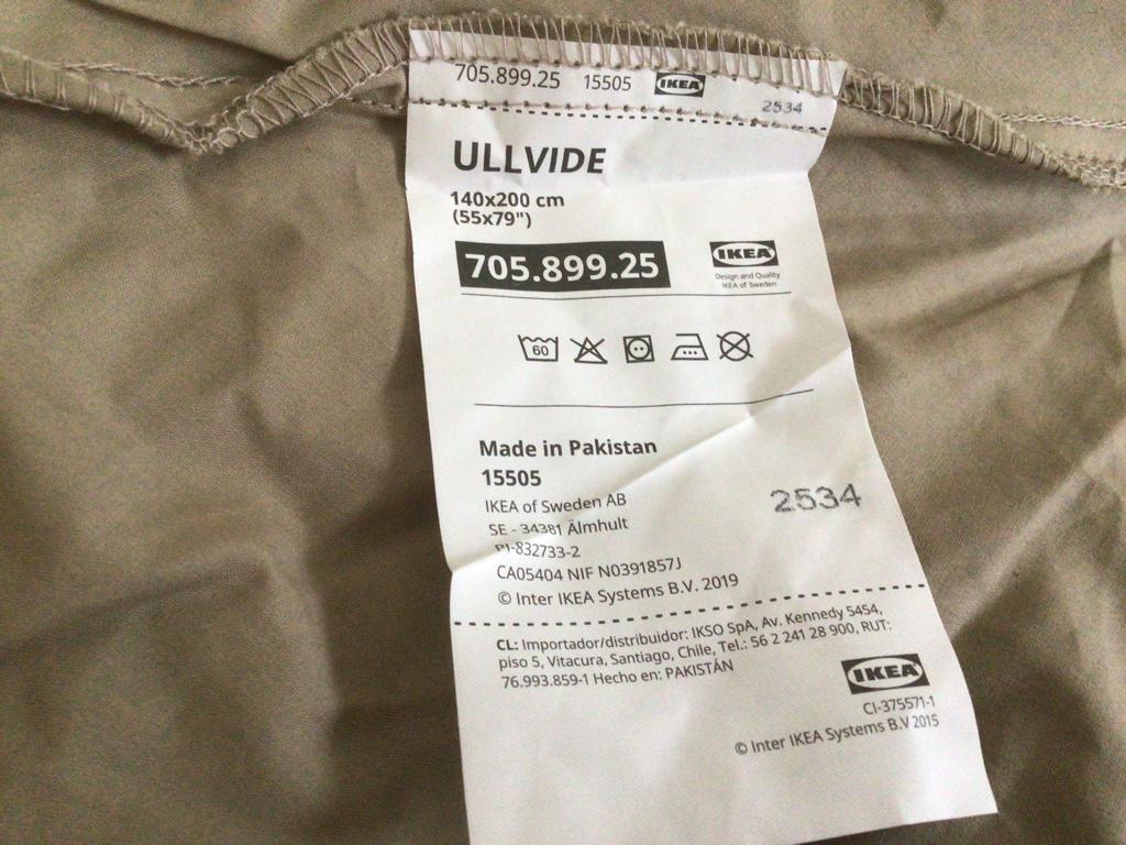 Nieuw Ikea Ullvide grijsbeige hoeslaken 140x200cm, Ophalen, Hoeslaken of Sloop, Beige, Nieuw