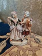 Antiek Saksisch Dresden Porseleinen Beeldje Danspaar, Ophalen of Verzenden