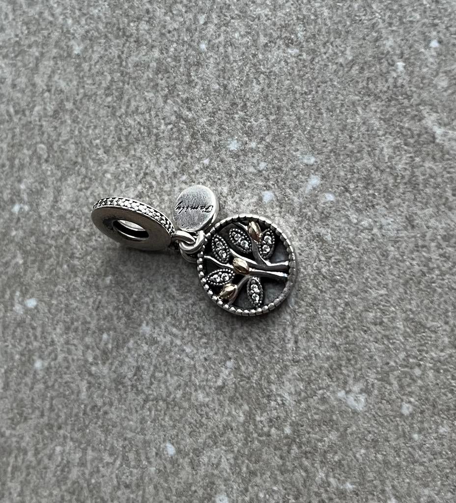 Pandora bedel, family tree, Ophalen of Verzenden, Zo goed als nieuw, Zilver, Pandora