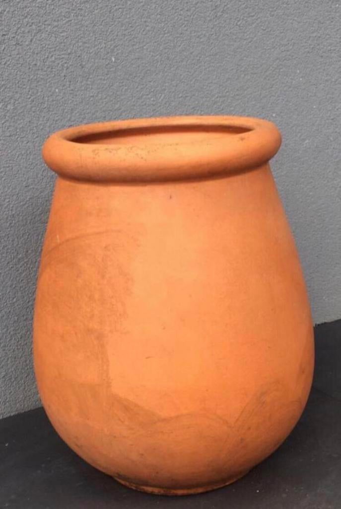 Grote Franse terracotta bloempot vaas 50cm vorstbestendig, Tuin en Terras, 40 cm of meer, Rond, Ophalen of Verzenden, Zo goed als nieuw