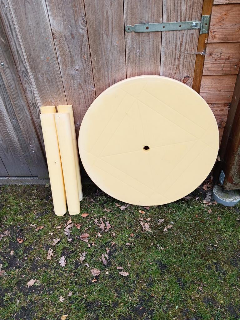 Tuintafel, Ophalen, Gebruikt, Rond, Kunststof