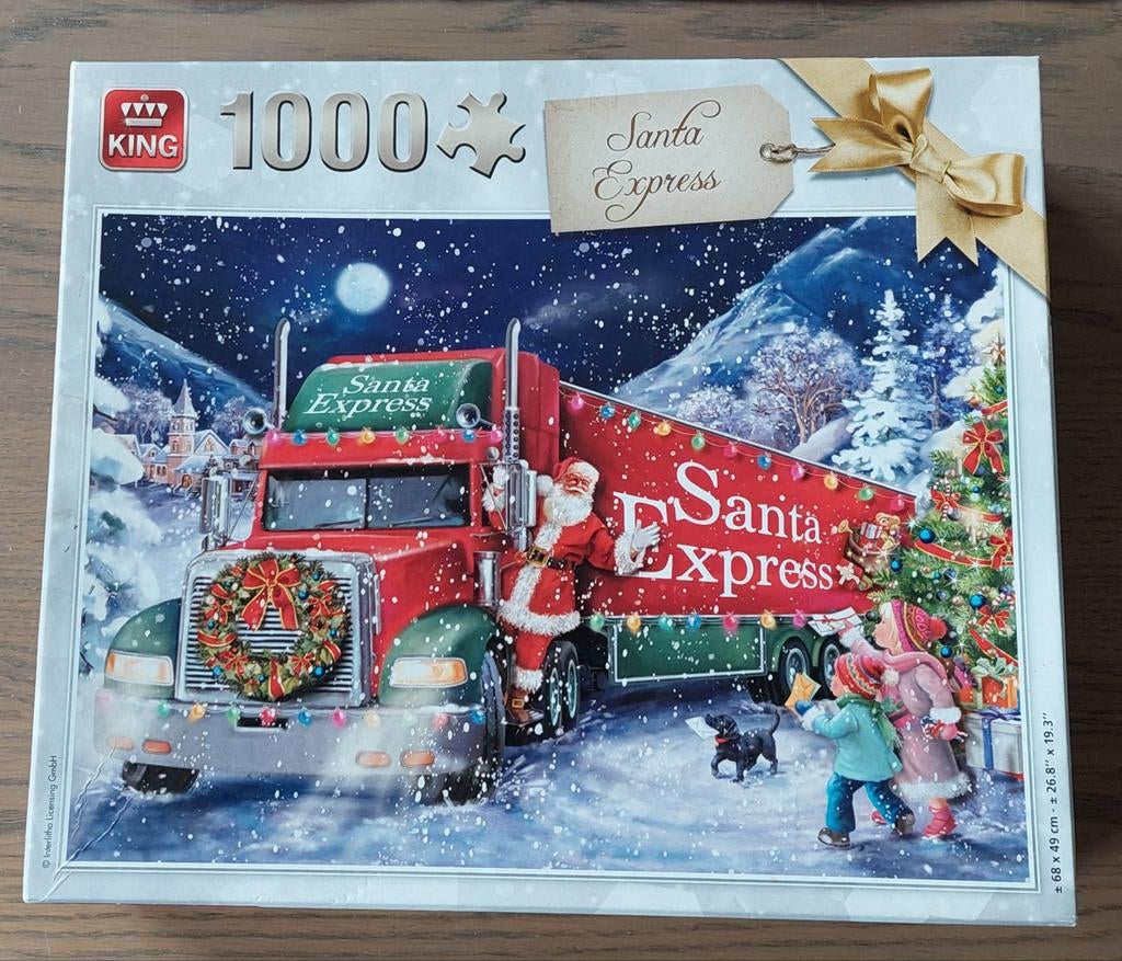 Kerstpuzzel, 1000 stukjes, Ophalen, 500 t/m 1500 stukjes, Gebruikt, Legpuzzel