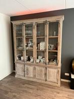 Teak hout servies kast, Ophalen, Met deur(en), 200 cm of meer, 150 tot 200 cm