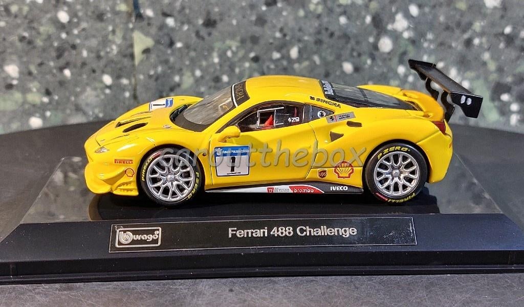 Ferrari 488 Challenge #1 2017 1:43 Bburago E028, Hobby en Vrije tijd, Modelauto's | 1:43, Verzenden, Nieuw, Auto, Overige merken