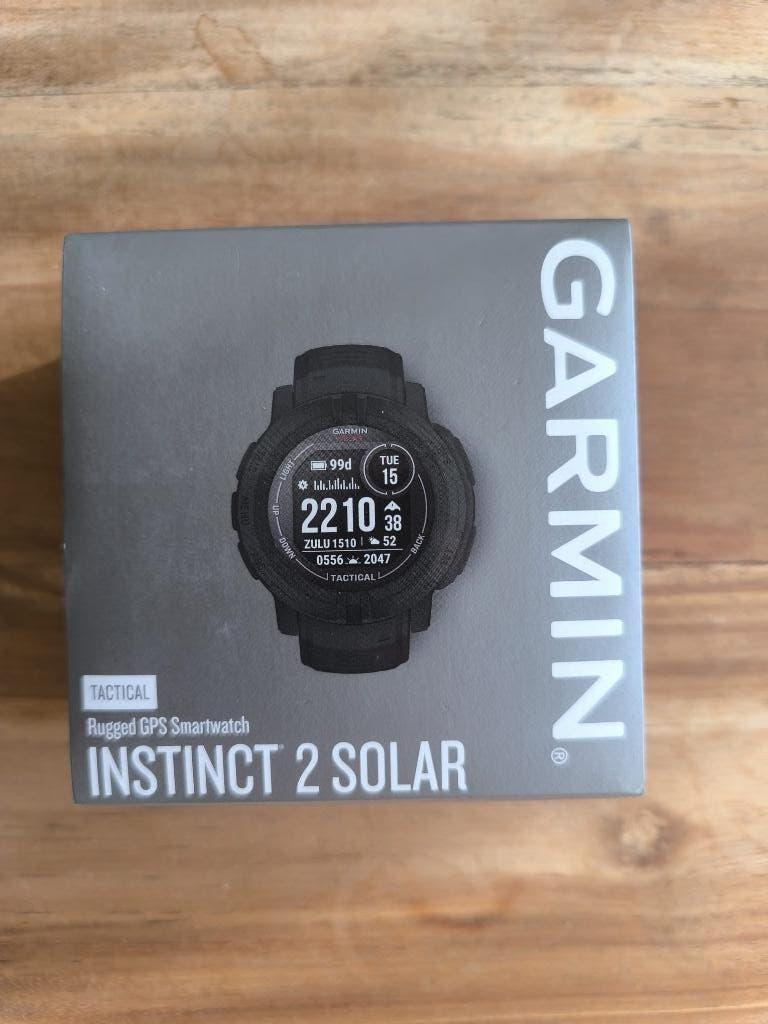Garmin instinct 2 Solar tactical, Zwart, Garmin, Ophalen of Verzenden, Zo goed als nieuw