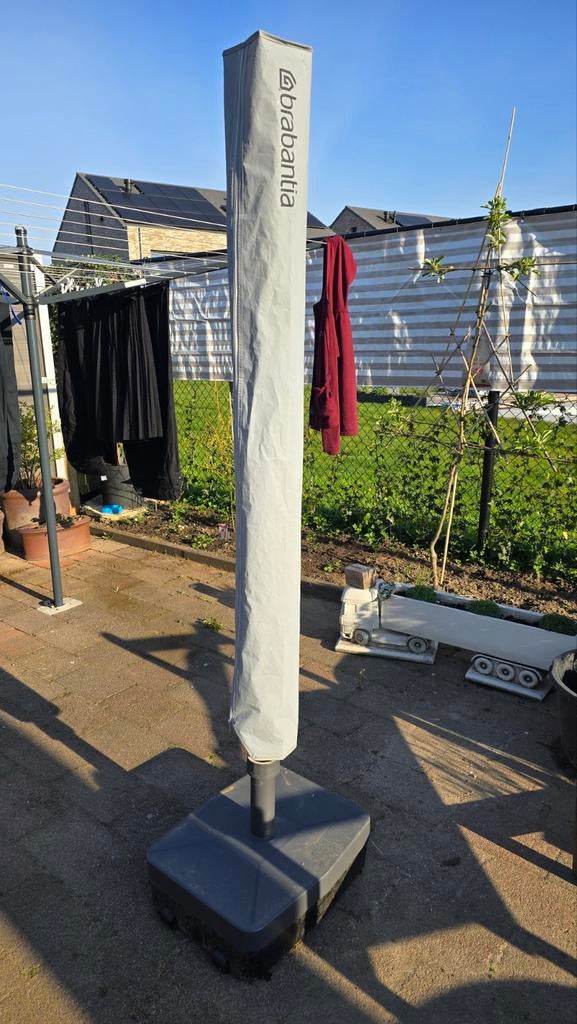 Brabantia droogmolen, beschermhoes en (parasol)voet, Tuin en Terras, Droogmolens en Wasrekken, Ophalen, Gebruikt, Droogmolen