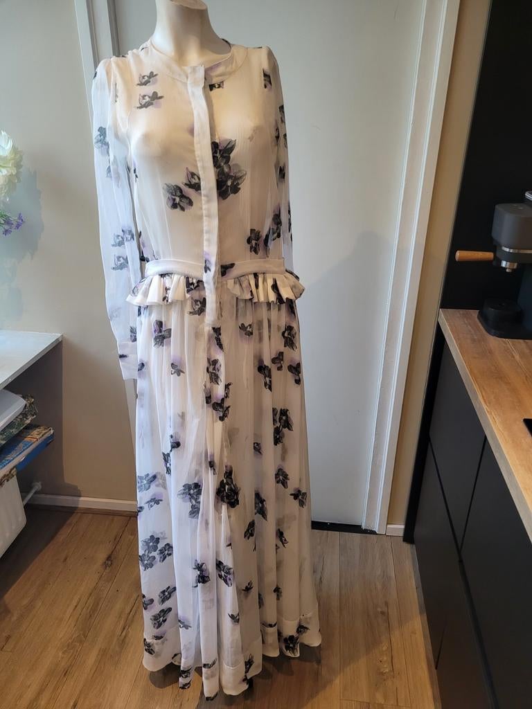 Super gave lange Nikkie jurk maat 34, Wit, Ophalen of Verzenden, Zo goed als nieuw, Nikkie