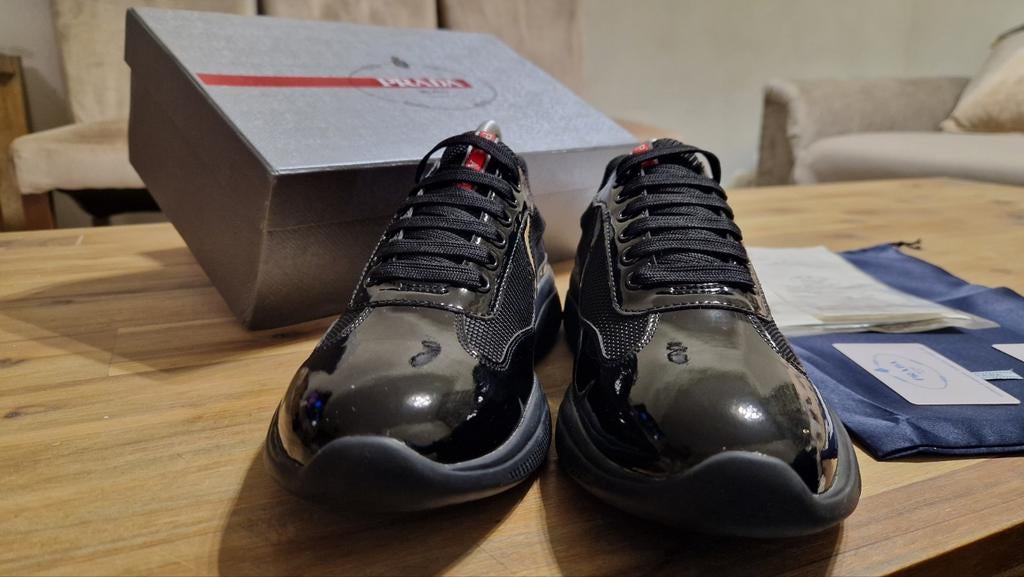 Prada America Cups Zwart Maat 42 Herenschoenen, Kleding | Heren, Schoenen, Ophalen of Verzenden, Zwart, Prada, Sneakers of Gympen