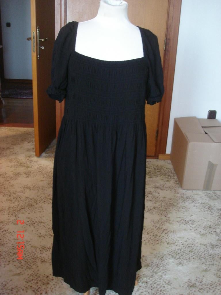 Zwarte lange jurk maat XL, Zwart, Maat 46/48 (XL) of groter, Ophalen of Verzenden, Zo goed als nieuw