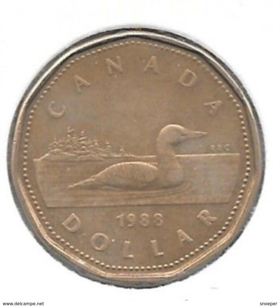 canada 1 dollar 1988 km 157 xf+/ms60, Verzenden, Noord-Amerika, Losse munt