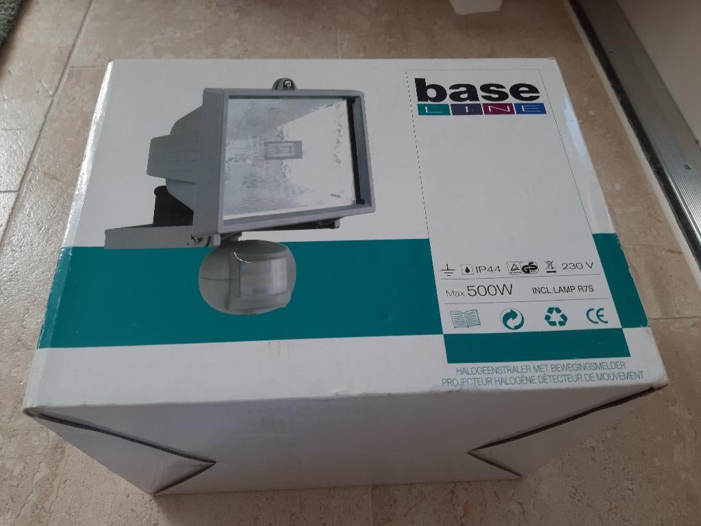 Halogeenstraler met bewegingsmelder, nieuw, Ophalen, Wandlamp, Nieuw, Netvoeding