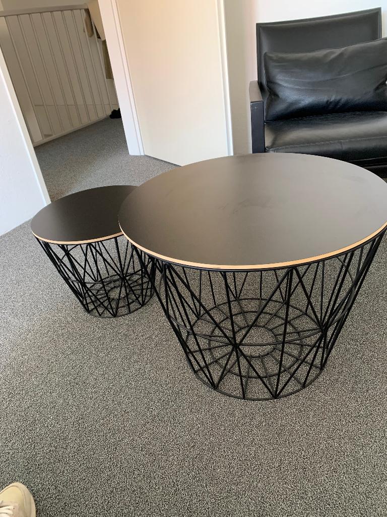 2 salontafeltjes, 50 tot 100 cm, Zo goed als nieuw, Minder dan 50 cm, Rechthoekig